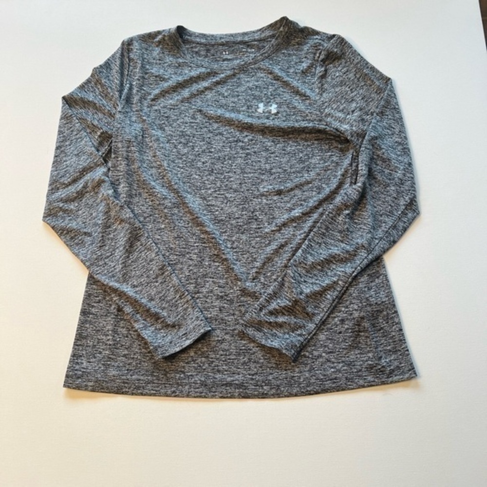 Under Armour Shirt Womens Medium Gray Short Sleeve Crew Neck HeatGear‎ (Q)